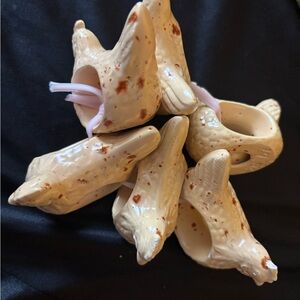 Ceramic Chicken Napkin Rings